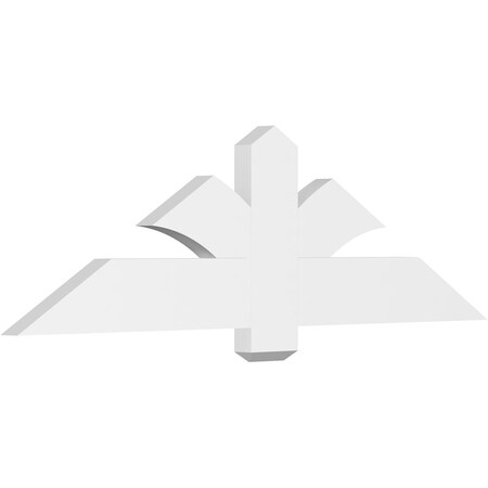 Ekena Millwork Redmond Architectural Grade PVC Gable Bracket, 60"W x 17 1/2"H x 2"D x 6"F, 7/12 Pitch GBP060X18X0206RED00